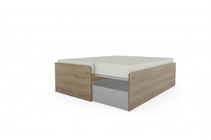 Riva von Priess - Einzelbett 90x200 cm in Artisan Eiche Nachbildung