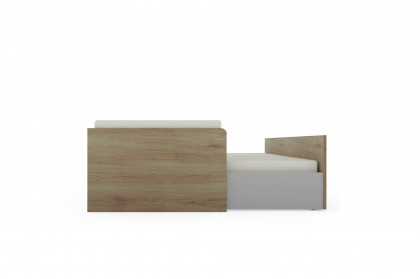 Riva von Priess - Einzelbett 90x200 cm in Artisan Eiche Nachbildung