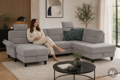 Westerland von Sit & More - Wohnlandschaft rechts light-grey