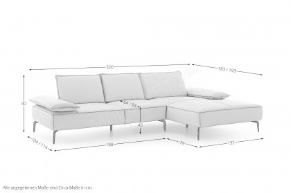 16568 Caipirinjaa von Willi Schillig - Ecksofa Variante rechts greige