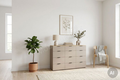 Kommode Typ 11 von JUTZLER - Kommode ca. 135 cm breit mit 12 Schubfächern