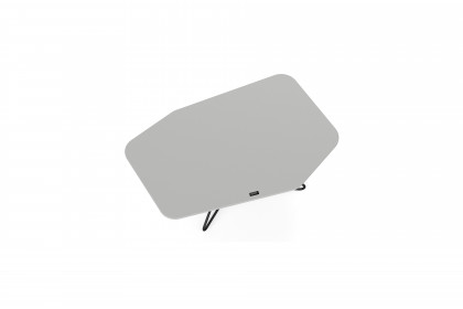 Studio Edges von JOOP! - Couchtisch Lack grau mit Rohrgestell