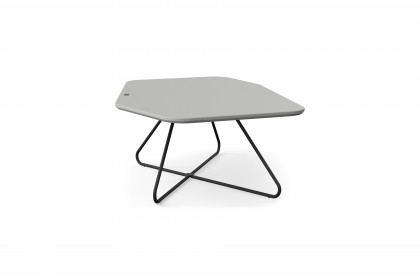 Studio Edges von JOOP! - Couchtisch Lack grau mit Rohrgestell