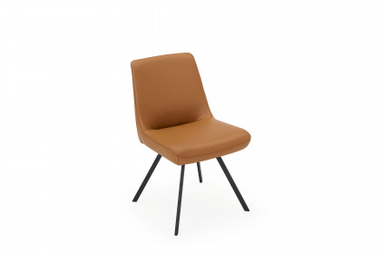 9019 von Hjort Knudsen - Esszimmerstuhl cognac/ schwarz matt