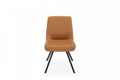 9019 von Hjort Knudsen - Esszimmerstuhl cognac/ schwarz matt