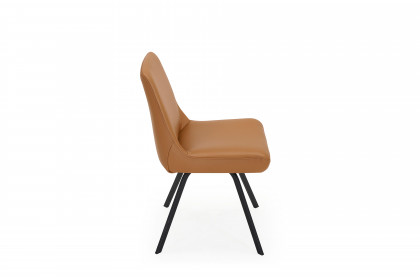 9019 von Hjort Knudsen - Esszimmerstuhl cognac/ schwarz matt