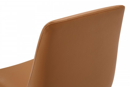 9019 von Hjort Knudsen - Esszimmerstuhl cognac/ schwarz matt