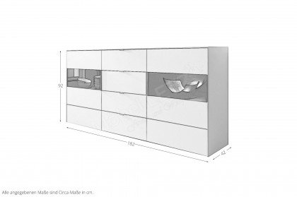 Q-Media 2.0 von Musterring - Sideboard 053 Lack weiß