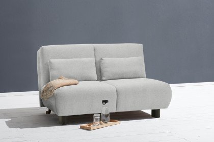 Minou von ell+ell - Faltsofa mit Komforthöhe hellgrau