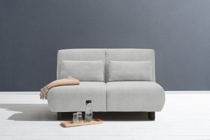 Minou von ell+ell - Faltsofa mit Komforthöhe hellgrau