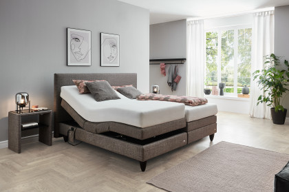 Eske von Tidur - Boxspringbett dunkel-beige mit Motor