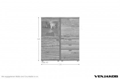 Plan X4 von Venjakob - Highboard Eiche rustico geölt