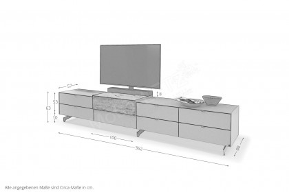 Q-Media 2.0 von Musterring - Lowboard 803 fango