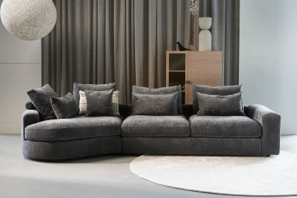 Niella von Easy Sofa - Ecksofa links dunkelgrau