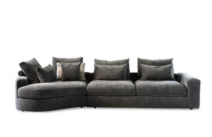 Niella von Easy Sofa - Ecksofa links dunkelgrau