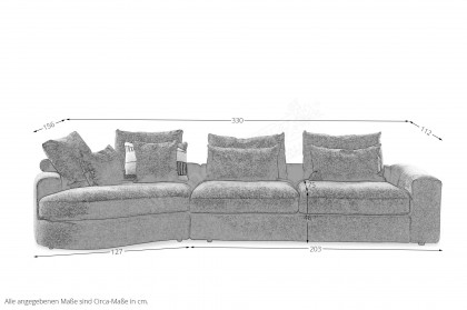 Niella von Easy Sofa - Ecksofa links dunkelgrau