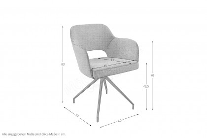 Chicago von Akante - Stuhl mit drehbarer Sitzschale