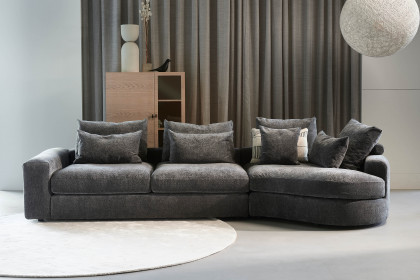 Niella von Easy Sofa - Ecksofa rechts dunkelgrau