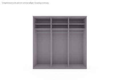 Riva von Priess - Schwebetürenschrank hellgrau/ jade