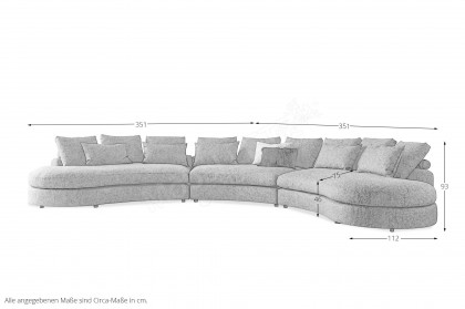 Niella von Easy Sofa - XXL-Megasofa braun