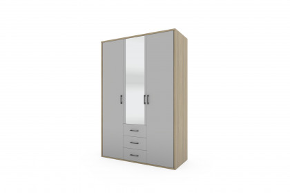 Riva von Priess - Drehtürenschrank ca. 211 cm hoch - Artisan Eiche/ Sandgrau