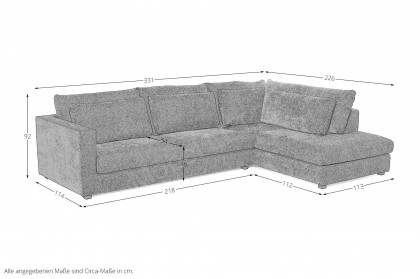 Verbier von Easy Sofa - Ecksofa Ausführung rechts creme
