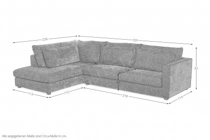Verbier von Easy Sofa - Ecksofa Ausführung links creme