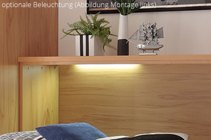MULTIFLEX von Schlüter Möbelfabrik - Querklappbett 90x200 cm Kernbuche