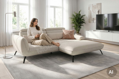 Brix von Poco - Eckcouch rechts beige