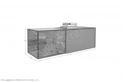 Q-Media 2.0 von Musterring - Hängevitrine 063 Lack schwarz/ Mattglas schwarz
