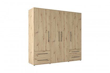 Mokkaris von Forte - Schrank Eiche Artisan mit 4 Türen & 4 Schubladen