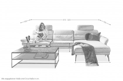 1461 von Himolla - Ecksofa rechts basic