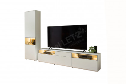 Zudar von Stralsunder - Wohnwand EB28501 tonweiß matt/ Risseiche