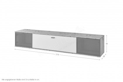 Domingo von IDEAL Möbel - Hängelowboard in Kaschmir und Eiche