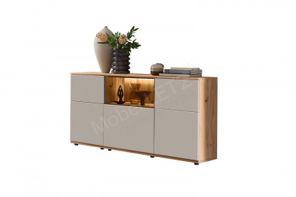 Zudar von Stralsunder - Sideboard C15060 Balkenbuche/ grau matt