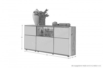 Zudar von Stralsunder - Sideboard C15060 Balkenbuche/ grau matt