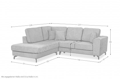 Alicante von Matex - Polstersofa Variante links sand