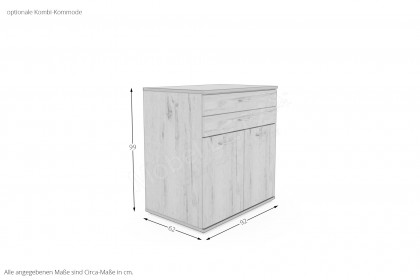 New York von Priess Möbel - Drehtürenschrank ca. 203 cm hoch, 2 SK
