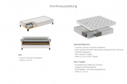 Chess von Serta - Boxspringbett vizon inklusive Topper