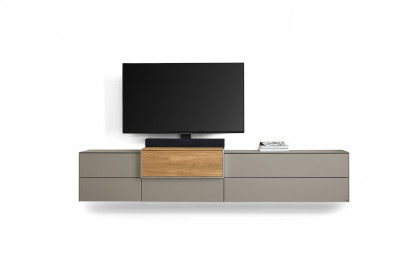 Q-Media 2.0 von Musterring - Lowboard 821 Lack fango/ Mattglas fango