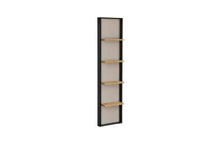 Domingo von IDEAL Möbel - Wandpaneel in Kaschmir in Rillenoptik und vier Böden
