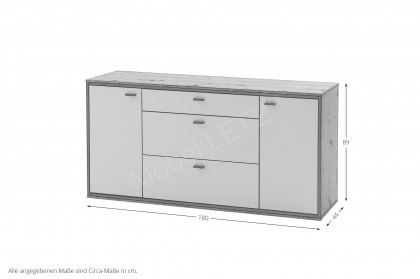 Domingo von IDEAL Möbel - Sideboard in Kaschmir und Eiche