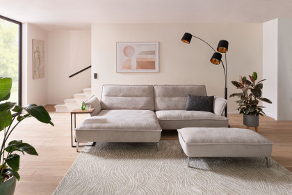 7102 von K+W Polstermöbel - Polstersofa links ecru