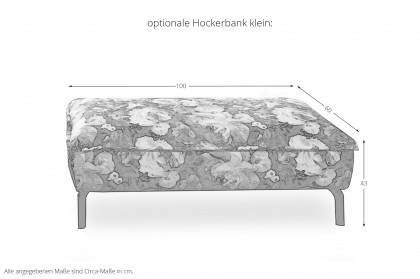 7102 von K+W Polstermöbel - Polstersofa links ecru