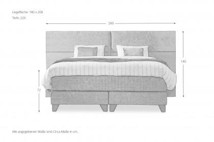 Brut von Serta - Boxspringbett taupe