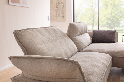 7102 von K+W Polstermöbel - Polstersofa rechts ecru