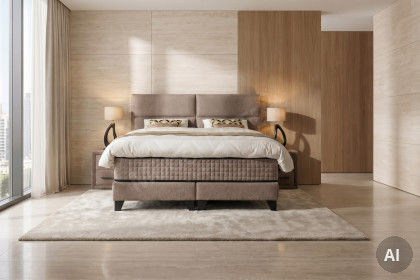 Lounge von Serta - Boxspringbett in Light Brown