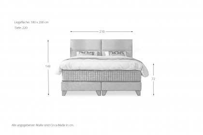 Lounge von Serta - Boxspringbett in Light Brown