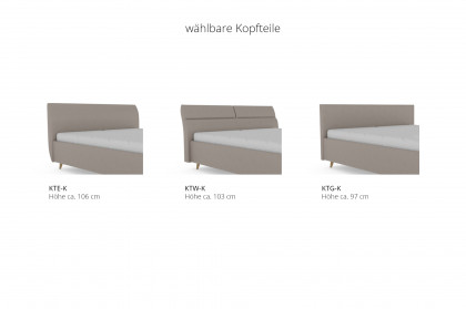Dilja von Tidur - Boxspringbett KTG-K in Komforthöhe grey-blue
