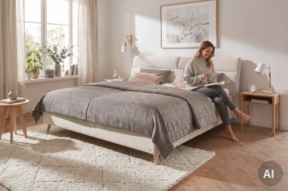 Dilja von Tidur - Boxspringbett KTW-K in Komforthöhe natur